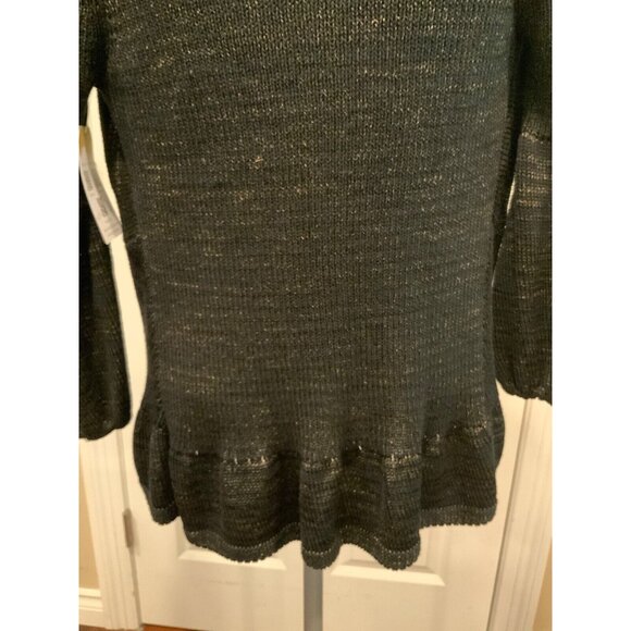 Elie Tahari Black & Brown Open Front Knit Cardigan, Size XS (US) - Picture 7 of 8